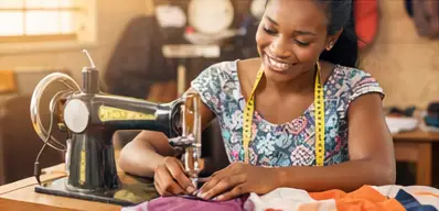 Woman learning fashion & design